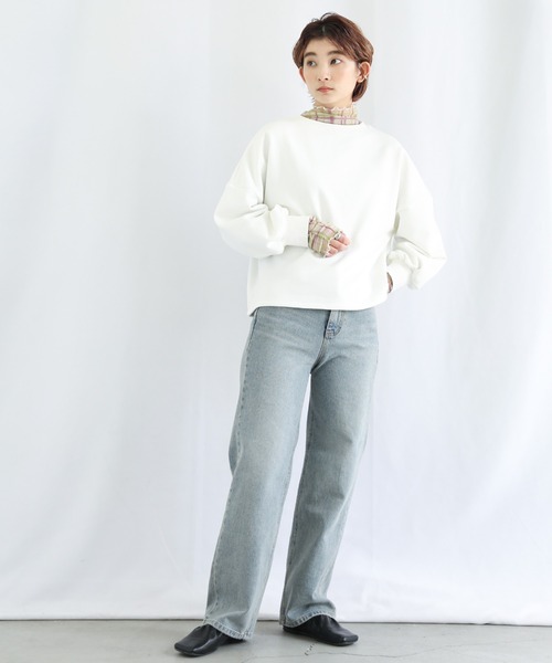 select MOCA(セレクトモカ)の「2022 SS バルーンスリーブショートプルオーバー(Tシャツ/カットソー・レディース・ブラック/オフホワイト/グリーン/ペールイエロー・FREE)」の13枚目の写真