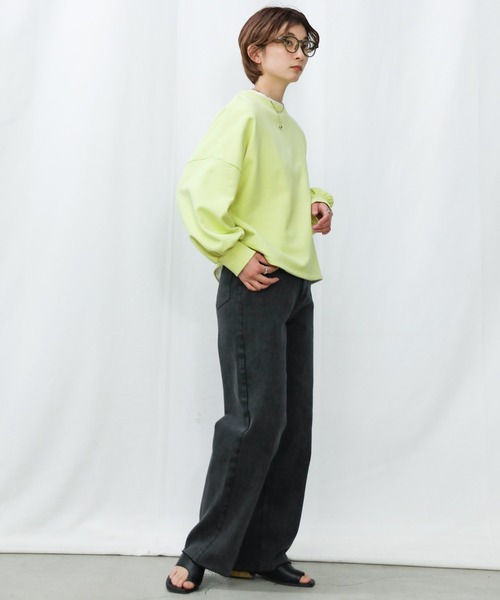select MOCA(セレクトモカ)の「2022 SS バルーンスリーブショートプルオーバー(Tシャツ/カットソー・レディース・ブラック/オフホワイト/グリーン/ペールイエロー・FREE)」の7枚目の写真