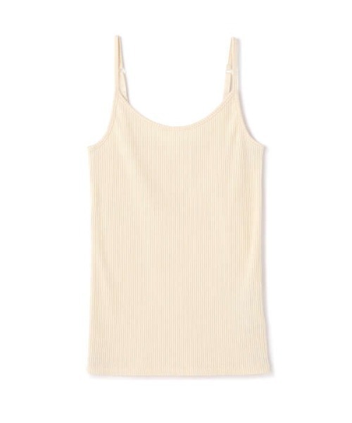 N.(N. Natural Beauty Basic)(エヌエヌナチュラルビューティーベーシック)の「三角テレコインナー(キャミソール・レディース・ホワイト/ブラック/ベージュ・MEDIUM)」の2枚目の写真