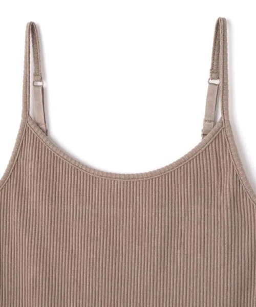 N.(N. Natural Beauty Basic)(エヌエヌナチュラルビューティーベーシック)の「三角テレコインナー(キャミソール・レディース・ホワイト/ブラック/ベージュ・MEDIUM)」の12枚目の写真