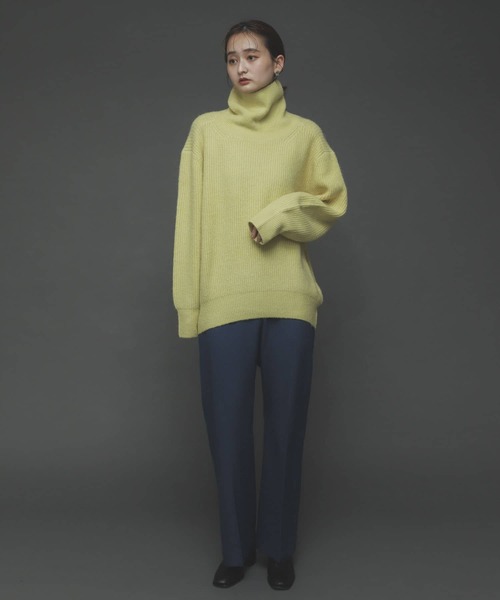 SENSE OF PLACE by URBAN RESEARCH（センスオブプレイスバイアーバンリサーチ）の「ストレッチアルパカビッグタートルセーター（ニット/セーター・レディース・イエロー/アイボリー/ブラック・ONE）」の18枚目の写真