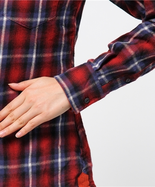 DouDou（ドゥドゥ）の「【J.A.C.H.S】チェックSH（シャツ/ブラウス・レディース・ブルー/グレー/レッド・SMALL）」の8枚目の写真