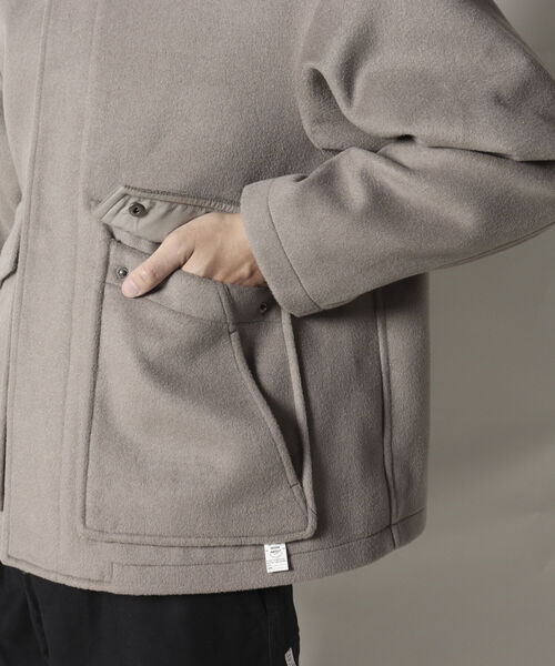 NOLLEY'S goodman（ノーリーズグッドマン）の「【WORK ABOUT/ワークアバウト】BOMBER JACKET　ボマージャケット　ショート　メルトン（ブルゾン・メンズ・チャコールグレー/サックスブルー/グレイッシュベージュ・LARGE/SMALL/MEDIUM）」の19枚目の写真