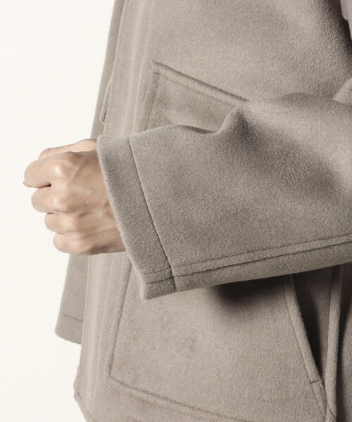 NOLLEY'S goodman（ノーリーズグッドマン）の「【WORK ABOUT/ワークアバウト】BOMBER JACKET　ボマージャケット　ショート　メルトン（ブルゾン・メンズ・チャコールグレー/サックスブルー/グレイッシュベージュ・LARGE/SMALL/MEDIUM）」の16枚目の写真