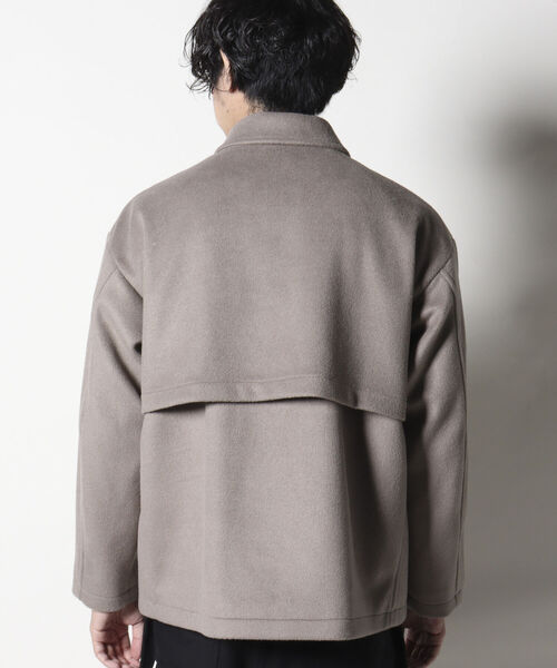 NOLLEY'S goodman（ノーリーズグッドマン）の「【WORK ABOUT/ワークアバウト】BOMBER JACKET　ボマージャケット　ショート　メルトン（ブルゾン・メンズ・チャコールグレー/サックスブルー/グレイッシュベージュ・LARGE/SMALL/MEDIUM）」の15枚目の写真