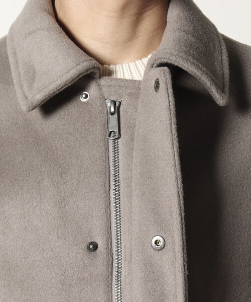 NOLLEY'S goodman（ノーリーズグッドマン）の「【WORK ABOUT/ワークアバウト】BOMBER JACKET　ボマージャケット　ショート　メルトン（ブルゾン・メンズ・チャコールグレー/サックスブルー/グレイッシュベージュ・LARGE/SMALL/MEDIUM）」の14枚目の写真