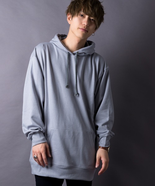 裏毛スウェットBIGロングパーカー/オーバーサイズ（パーカー）｜MGV（エムジーヴィー）