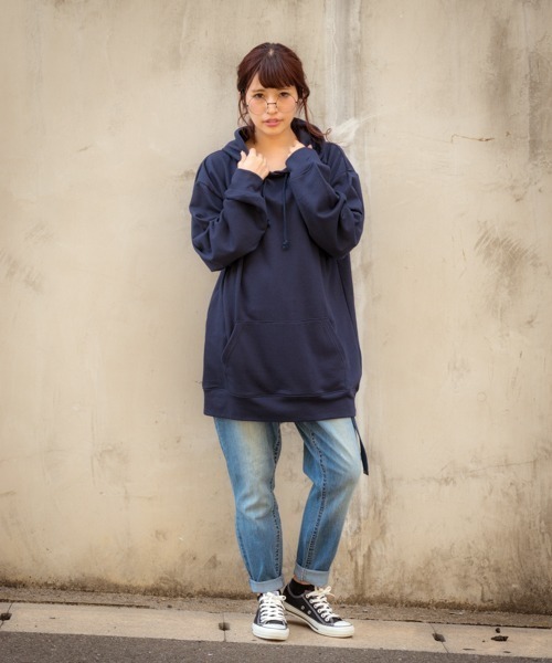 裏毛スウェットBIGロングパーカー/オーバーサイズ（パーカー）｜MGV（エムジーヴィー）