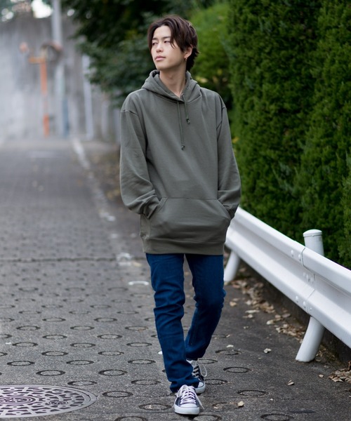 裏毛スウェットBIGロングパーカー/オーバーサイズ（パーカー）｜MGV（エムジーヴィー）