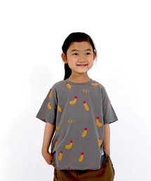 nicohrat（ニコフラート）の「ニコフラート えびフライビッグTシャツ（Tシャツ/カットソー・キッズ）」