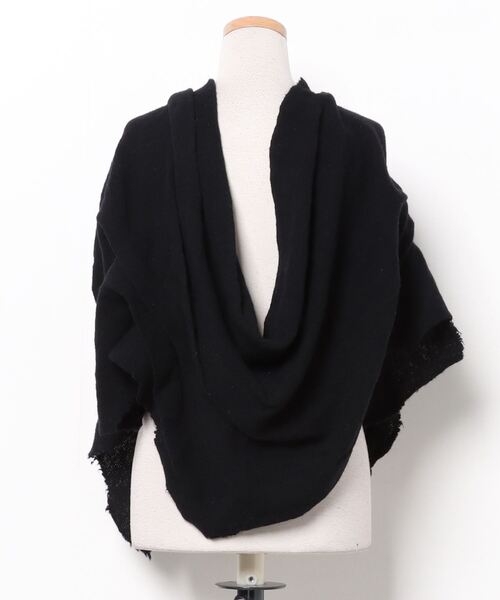 gomme（ゴム）の「ニットポンチョ（ポンチョ・レディース・ブラック・-）」の2枚目の写真