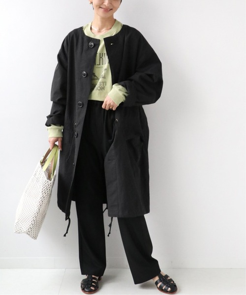 ジャーナルスタンダード購入　ロイヤルネイビー　 NAVY ROYAL NAVY/ロイヤルネイビー】 BANDCOLLAR SHIRTS STRAIPE