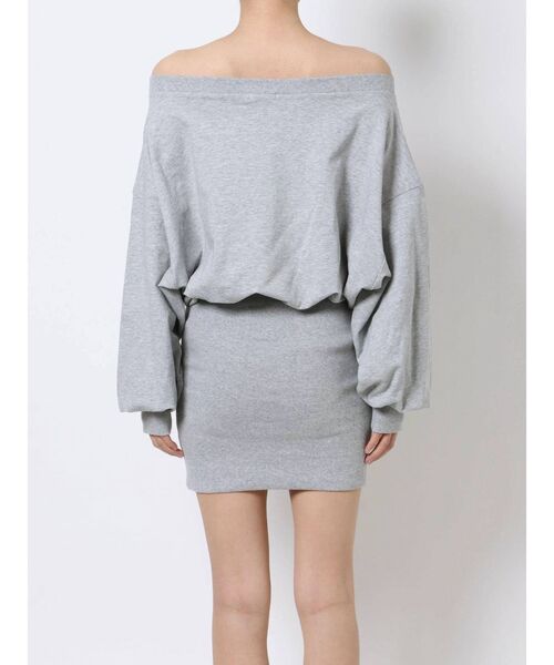 GYDA（ジェイダ）の「ドッキングオフショルスウェットワンピース（ワンピース・レディース・ブラック/グレー/オフホワイト・FREE）」の8枚目の写真