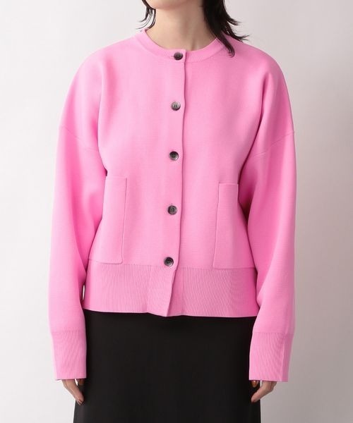 yuw（ユウ）の「ミラノリブクルーカーディガン　262877（カーディガン/ボレロ・レディース・ブラック/グリーン/ピンク・FREE）」の14枚目の写真