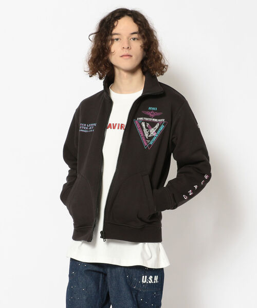 AVIREX(アヴィレックス)の「ネオン カラー ネイバル スタンド ジップ / LONG S LEEVE NEON COLOR NAVAL STAND ZIP / アヴィレックス /AVIREX(スウェット・メンズ・ライトグレー/ブラック/オリーブ/バーガンディー・MEDIUM/XX-LARGE/LARGE/X-LARGE)」の6枚目の写真