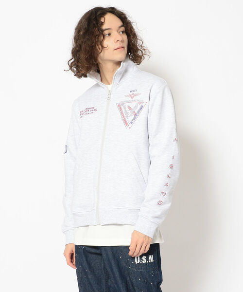 AVIREX(アヴィレックス)の「ネオン カラー ネイバル スタンド ジップ / LONG S LEEVE NEON COLOR NAVAL STAND ZIP / アヴィレックス /AVIREX(スウェット・メンズ・ライトグレー/ブラック/オリーブ/バーガンディー・MEDIUM/XX-LARGE/LARGE/X-LARGE)」の20枚目の写真