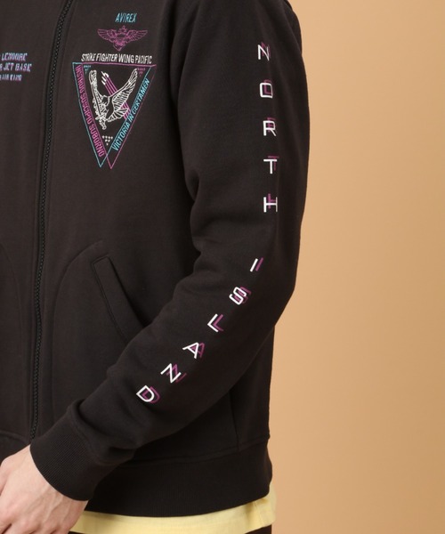 AVIREX(アヴィレックス)の「ネオン カラー ネイバル スタンド ジップ / LONG S LEEVE NEON COLOR NAVAL STAND ZIP / アヴィレックス /AVIREX(スウェット・メンズ・ライトグレー/ブラック/オリーブ/バーガンディー・MEDIUM/XX-LARGE/LARGE/X-LARGE)」の14枚目の写真