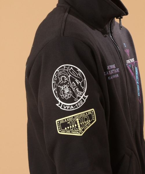 AVIREX(アヴィレックス)の「ネオン カラー ネイバル スタンド ジップ / LONG S LEEVE NEON COLOR NAVAL STAND ZIP / アヴィレックス /AVIREX(スウェット・メンズ・ライトグレー/ブラック/オリーブ/バーガンディー・MEDIUM/XX-LARGE/LARGE/X-LARGE)」の13枚目の写真