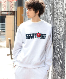B:MING by BEAMS | RUSSELL ATHLETIC x B:MING by BEAMS / 別注 ハイコットン ロゴ スウェットシャツ(セットアップ対応)(スウェット)