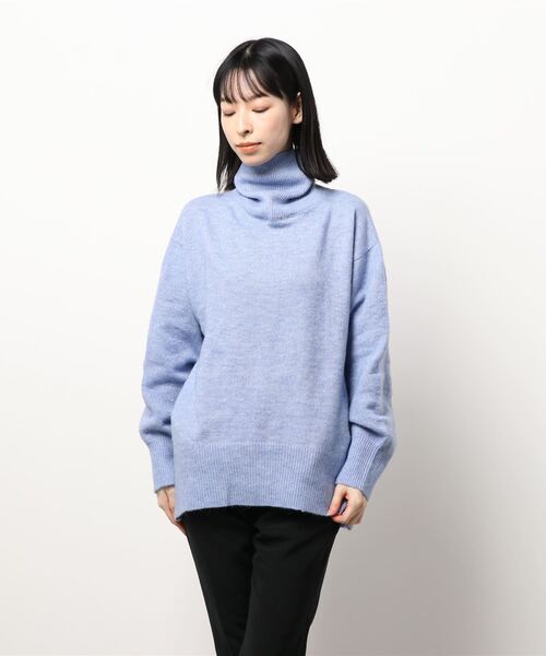 Te chichi（テチチ）の「天竺バックスリットタートルネックニット（ニット/セーター・レディース・ベージュ/グレー/ブルー/グリーン・ﾌﾘ-）」の10枚目の写真