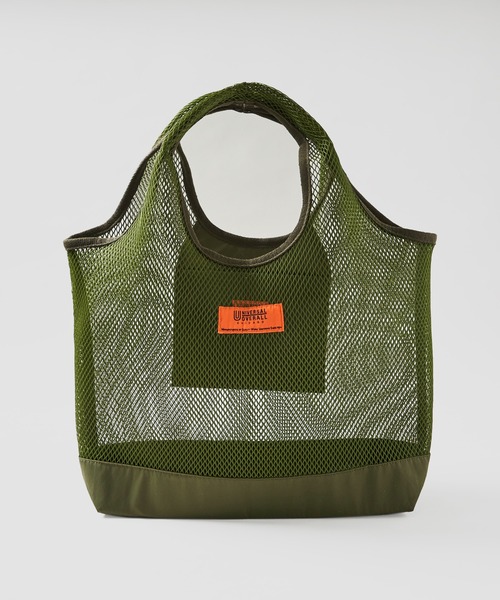 UNIVERSAL OVERALL（ユニバーサルオーバーオール）の「【UNIVERSAL OVERALL】MESH TOTE BAG / メッシュトートバック（トートバッグ・レディース・ベージュ/グリーン/ブラック・FREE）」の3枚目の写真