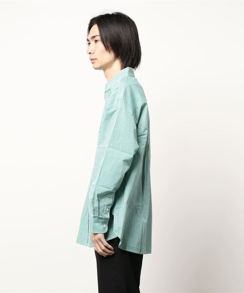 VENCEEXCHANGE（ヴァンスエクスチェンジ）の「【WEB限定】ブロードワンポイント刺繍ビッグシルエットシャツ　　カレッジ/オーバーサイズ/無地/切り替え/（シャツ/ブラウス・メンズ・ホワイト/ブラック/スカイブルー/ライトカーキ/クリアグリーン/ブルー/コーラル/その他31・M/L）」の22枚目の写真