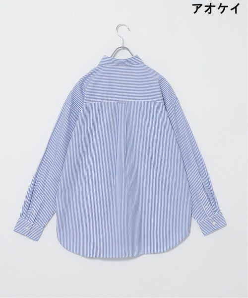 VENCEEXCHANGE（ヴァンスエクスチェンジ）の「【WEB限定】ブロードワンポイント刺繍ビッグシルエットシャツ　　カレッジ/オーバーサイズ/無地/切り替え/（シャツ/ブラウス・メンズ・ホワイト/ブラック/スカイブルー/ライトカーキ/クリアグリーン/ブルー/コーラル/その他31・M/L）」の13枚目の写真