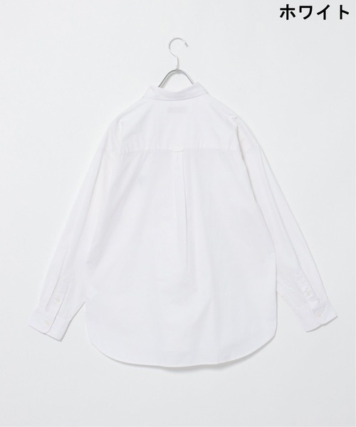 VENCEEXCHANGE（ヴァンスエクスチェンジ）の「【WEB限定】ブロードワンポイント刺繍ビッグシルエットシャツ　　カレッジ/オーバーサイズ/無地/切り替え/（シャツ/ブラウス・メンズ・ホワイト/ブラック/スカイブルー/ライトカーキ/クリアグリーン/ブルー/コーラル/その他31・M/L）」の9枚目の写真