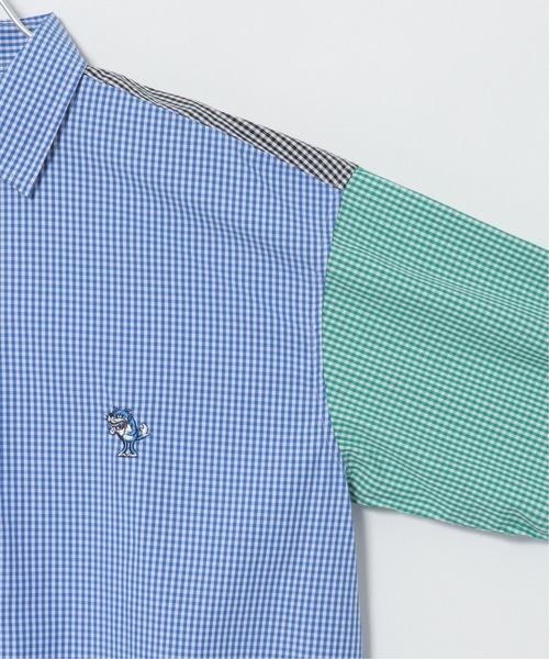 VENCEEXCHANGE（ヴァンスエクスチェンジ）の「【WEB限定】ブロードワンポイント刺繍ビッグシルエットシャツ　　カレッジ/オーバーサイズ/無地/切り替え/（シャツ/ブラウス・メンズ・ホワイト/ブラック/スカイブルー/ライトカーキ/クリアグリーン/ブルー/コーラル/その他31・M/L）」の18枚目の写真