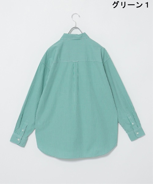 VENCEEXCHANGE（ヴァンスエクスチェンジ）の「【WEB限定】ブロードワンポイント刺繍ビッグシルエットシャツ　　カレッジ/オーバーサイズ/無地/切り替え/（シャツ/ブラウス・メンズ・ホワイト/ブラック/スカイブルー/ライトカーキ/クリアグリーン/ブルー/コーラル/その他31・M/L）」の11枚目の写真