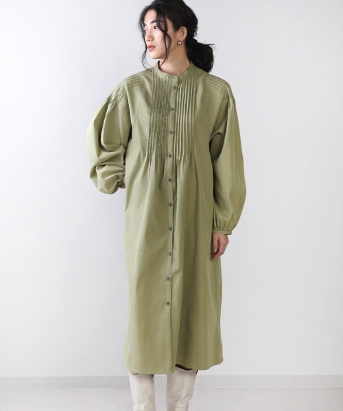 Bou Jeloud（ブージュルード）の「【WEB限定】ピンタックワンピース（ワンピース・レディース・ベージュ/カーキ/アイボリー・FREE）」の3枚目の写真