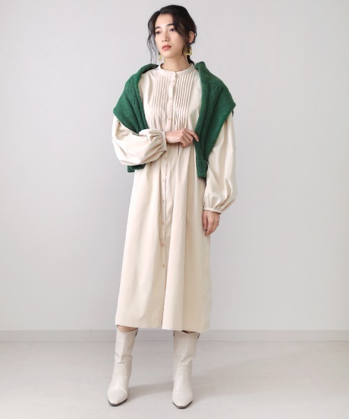 Bou Jeloud（ブージュルード）の「【WEB限定】ピンタックワンピース（ワンピース・レディース・ベージュ/カーキ/アイボリー・FREE）」の17枚目の写真