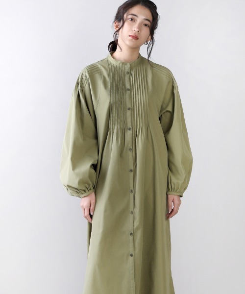 Bou Jeloud（ブージュルード）の「【WEB限定】ピンタックワンピース（ワンピース・レディース・ベージュ/カーキ/アイボリー・FREE）」の4枚目の写真