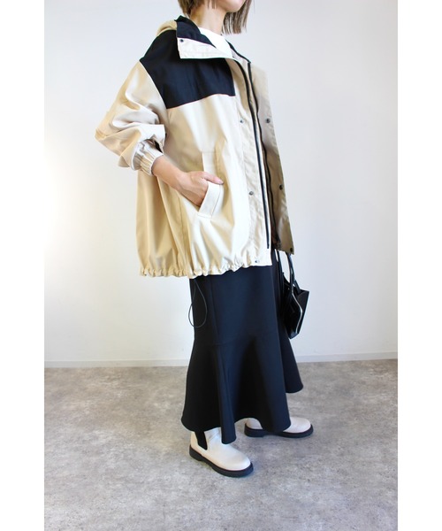 MLI'A（エムリア）の「配色／ブルゾン（ブルゾン・レディース・ブラック/ベージュ/カーキ・M）」の17枚目の写真