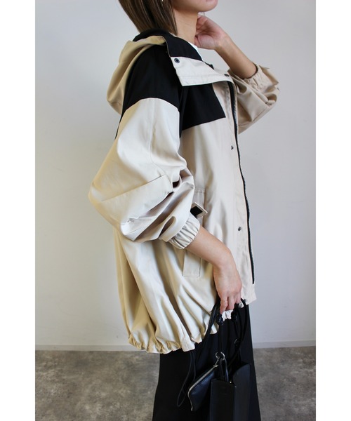 MLI'A（エムリア）の「配色／ブルゾン（ブルゾン・レディース・ブラック/ベージュ/カーキ・M）」の10枚目の写真