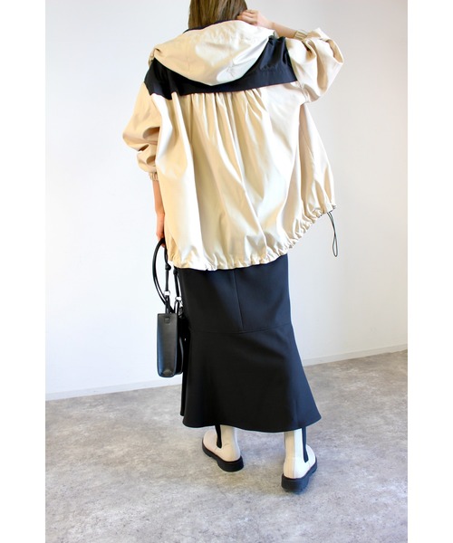 MLI'A（エムリア）の「配色／ブルゾン（ブルゾン・レディース・ブラック/ベージュ/カーキ・M）」の11枚目の写真