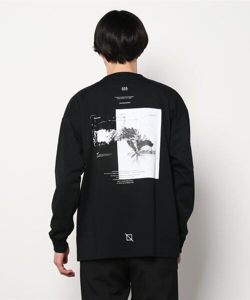 A4A（エーフォーエー）の「A4A（エーフォーエー）/M.FLOWER LST/フラワープリントロングスリーブTシャツ（Tシャツ/カットソー・メンズ・ブラック/ホワイト・FREE）」の5枚目の写真