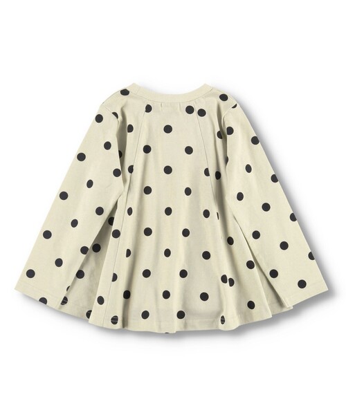 BRANSHES（ブランシェス）の「ドット柄フレアシルエット長袖Tシャツ（Tシャツ/カットソー・キッズ・ラベンダー/アイボリー・100/110/90/120/130）」の4枚目の写真