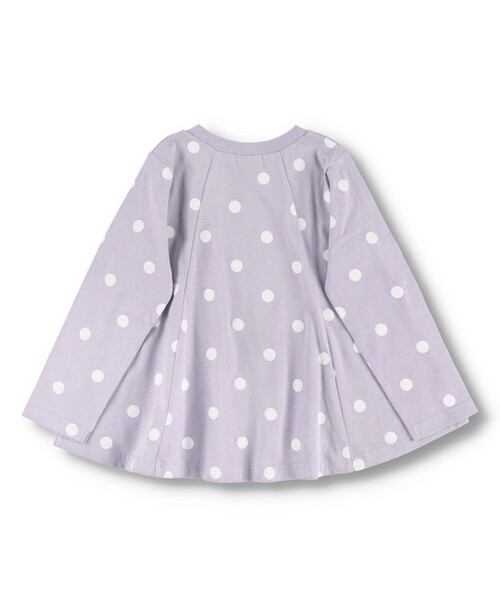 BRANSHES（ブランシェス）の「ドット柄フレアシルエット長袖Tシャツ（Tシャツ/カットソー・キッズ・ラベンダー/アイボリー・100/110/90/120/130）」の11枚目の写真