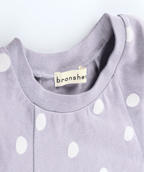 BRANSHES（ブランシェス）の「ドット柄フレアシルエット長袖Tシャツ（Tシャツ/カットソー・キッズ・ラベンダー/アイボリー・100/110/90/120/130）」の12枚目の写真