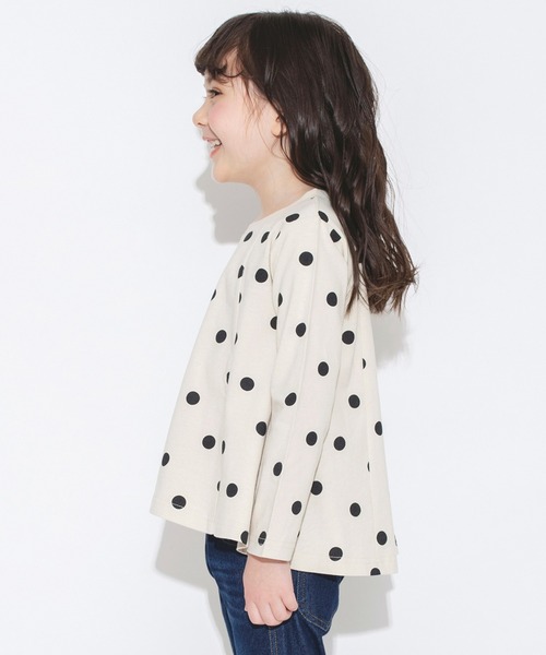 BRANSHES（ブランシェス）の「ドット柄フレアシルエット長袖Tシャツ（Tシャツ/カットソー・キッズ・ラベンダー/アイボリー・100/110/90/120/130）」の19枚目の写真