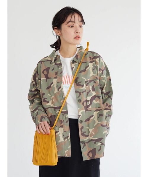 Green　Parks（グリーンパークス）の「カモフラ柄Bigシャツ（シャツ/ブラウス・レディース・カモフラージュ・FREE）」の5枚目の写真