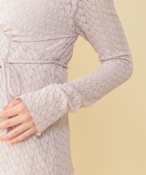 ME COUTURE（ミークチュール）の「レースレイヤードトップス（Tシャツ/カットソー・レディース・オフホワイト/ピンクベージュ・FREE）」の10枚目の写真