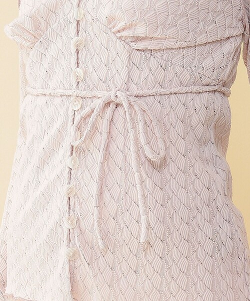 ME COUTURE（ミークチュール）の「レースレイヤードトップス（Tシャツ/カットソー・レディース・オフホワイト/ピンクベージュ・FREE）」の11枚目の写真