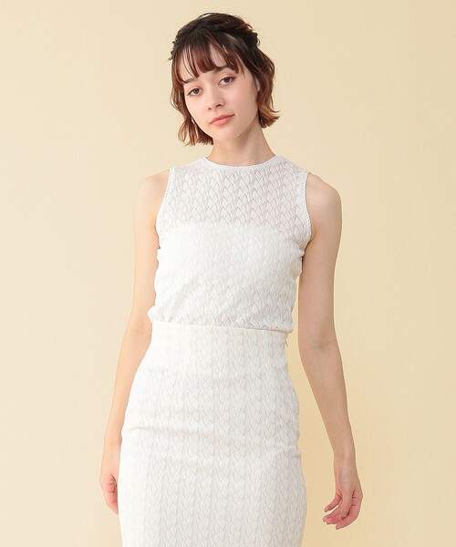 ME COUTURE（ミークチュール）の「レースレイヤードトップス（Tシャツ/カットソー・レディース・オフホワイト/ピンクベージュ・FREE）」の18枚目の写真