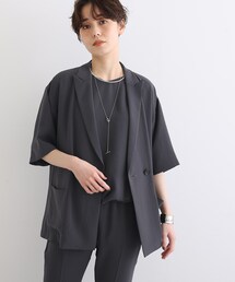 INDIVI | 【頼れるシャレ服/SETUP可能/洗える/UVケア】ハーフスリーブジャケット(テーラードジャケット)