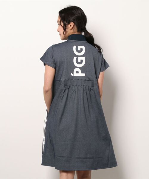 PEARLY GATES PGG フレアワンピース デニム風 PEARLY GATES PGG フレアワンピース デニム風 PEARLY GATES PGG