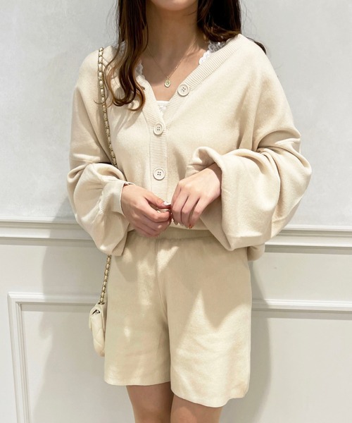 apres jour(アプレジュール)の「【セットアップ可能】ニットショートパンツ【ZOZOTOWN限定アイテム】(その他パンツ・レディース・アイボリー/ベージュ/ブラック・X-LARGE/フリー)」の4枚目の写真