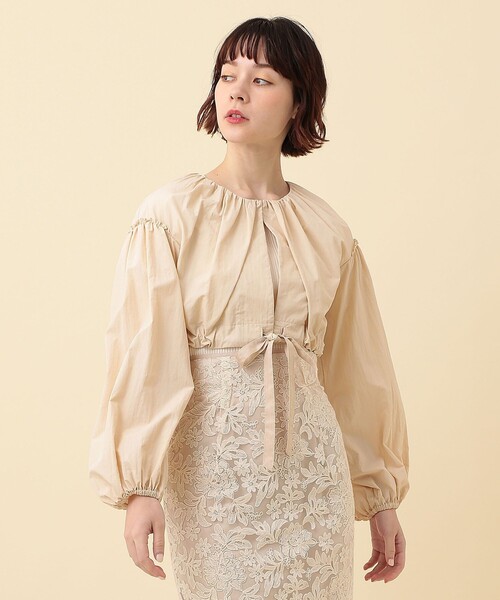 DEICY（デイシー）の「ボリュームスリーブショートブルゾン（ブルゾン・レディース・ピンク/ミント/ベージュ系その他・FREE）」の2枚目の写真