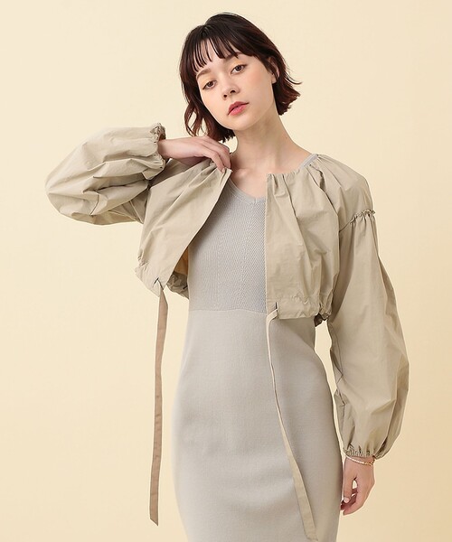 DEICY（デイシー）の「ボリュームスリーブショートブルゾン（ブルゾン・レディース・ピンク/ミント/ベージュ系その他・FREE）」の3枚目の写真